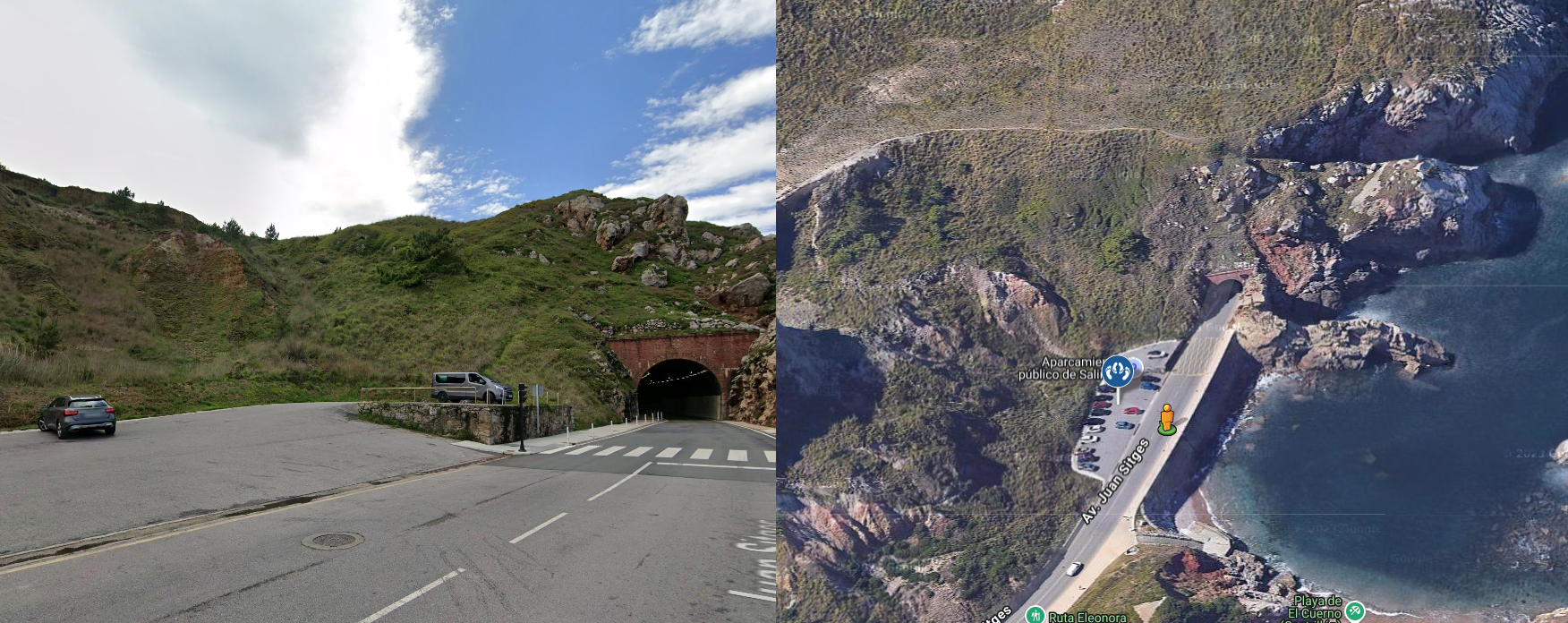 Parking mirador de las anclas Salinas - Castrillón